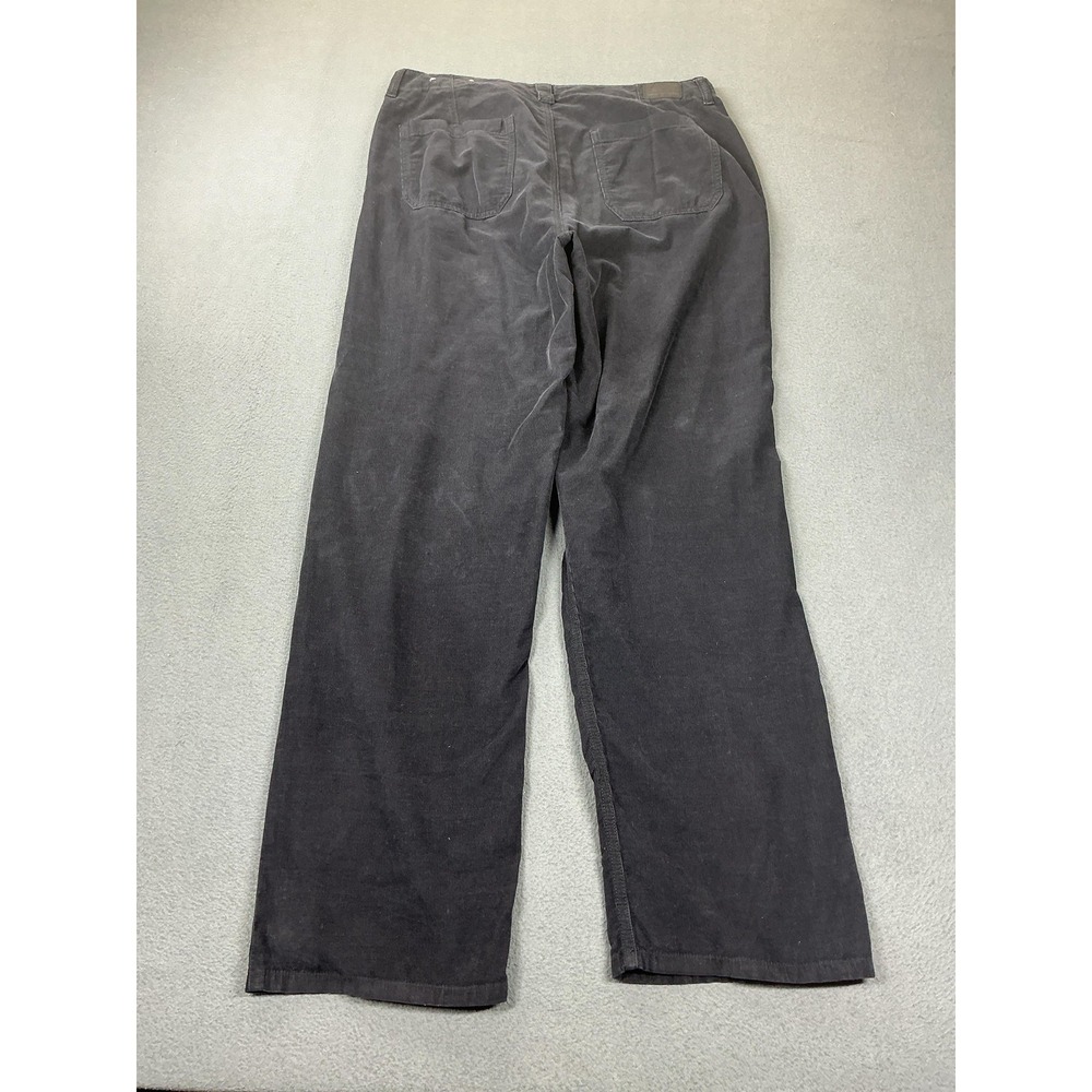 American Eagle Pants Womens 14 Gray Highest Rise Baggy Straight Corduroy Casual